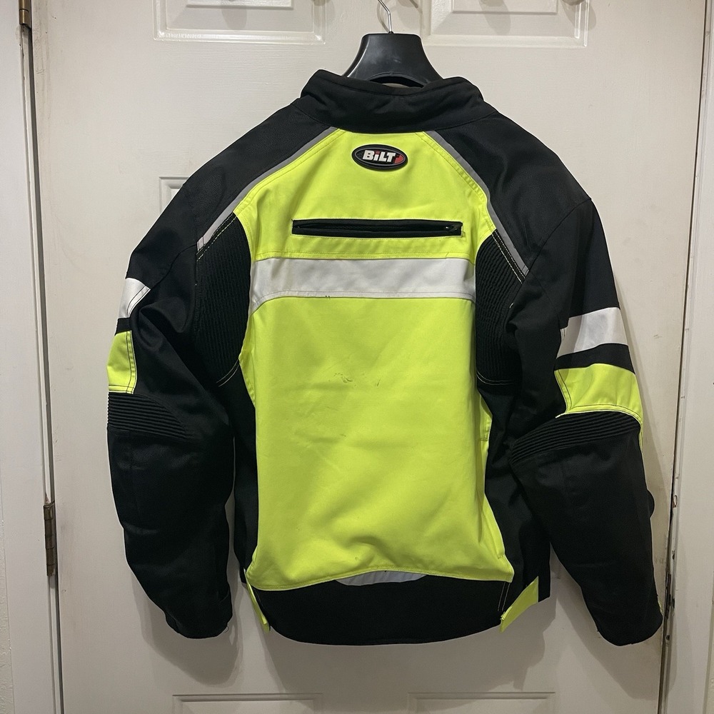Bilt BLW42 Men's Motorcycle Jacket High Visibility Vented Mesh Removable Liner - Picture 4 of 9
